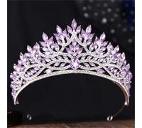 Women’S Large Bridal Tiara Crown Featuring Dazzling AB Crystal Rhinestones An Impressive Hair Dress Accessory For Gowns