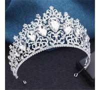 Women’S Large Crystal Bridal Tiara In Multiple Colors An Elegant AB Hair Crown For Wedding Pageant And Romantic
