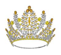 Women’S Large Rhinestone Banquet Tiara A Luxury Statement Crown Hair Accessory Perfect For Costume Parties And Gala