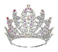 Women’S Large Rhinestone Banquet Tiara A Luxury Statement Crown Hair Accessory Perfect For Costume Parties And Gala