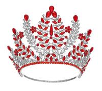 Women’S Large Rhinestone Banquet Tiara A Luxury Statement Crown Hair Accessory Perfect For Costume Parties And Gala