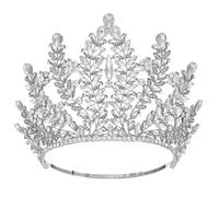 Women’S Large Rhinestone Banquet Tiara A Luxury Statement Crown Hair Accessory Perfect For Costume Parties And Gala