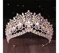 Women’S Large Royal Queen Bridal Tiara With Brilliant AB Crystals A Statement Diadem Crown For A Dramatic Bridal Look