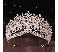 Women’S Large Royal Queen Bridal Tiara With Brilliant AB Crystals A Statement Diadem Crown For A Dramatic Bridal Look