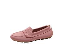 Women’s Lightweight Knit Driving Loafer Casual Flat Comfortable Flat Bottom Breathable Shoes Womens Pumps (Pink, 7.5)