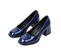 Women’s Loafer Shoes with Polka Dot Crocodile Graffiti Printed Solid Color Slip-on Square-Toe Pumps Cute Business Casual Stylish Comfortable Low Chunky Heels for Evening Party Office Travel Dating