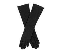 Women’s Long Below-Elbow Cotton Blend Gloves - BLACK / ONE