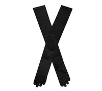 Women’s Long Opera Satin Gloves - Black / ONE