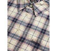 Women’s long-sleeve flannel checked shirt Superdry Blanc M