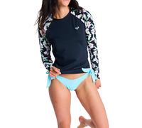 Roxy Long Sleeve Rash Guard ERJWR03897 Lycra Blue Size S Women's