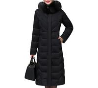 Women’s Long Winter Puffer Coat Waterproof Plus Size Parka Warm Thickened Quilted Jacket With Faux Fur Hood
