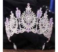 Women’S Luxury Big Rhinestone Tiara With Combs A Princess Diadem Crown Hair Jewelry Accessory For Brides And Pageant Contestants