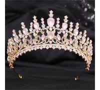 Women’S Luxury Bridal Tiara With Opal And Crystal Rhinestones A Queenly Diadem Headdress For Pageants Or Formal Wear