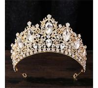 Women’S Luxury Queen Large Crystal AB Tiara Crown A Stunning Diadem Headband For Wedding Or Princess Costume Wear