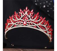 Women’S Luxury Silver Blue Opal Crystal Leaves Bridal Tiara Rhinestone Crown Pageant Prom Diadem Wedding Hair Accessories