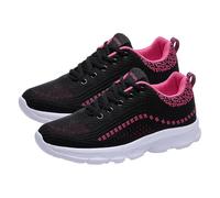 Women’S Mesh Casual Trainers Thick Soles Breathable Mesh Hot Pink