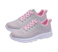 Women’S Mesh Casual Trainers Thick Soles Breathable Mesh Pink