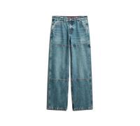 Women’s mid-rise jeans Superdry Carpenter Bleu 34x30