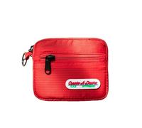 Women’s Mini Coin Purse, Canvas Compact Wallet, Minimalist Durable Card Case with Zipper Closure (red,L12.5 x W2 x H10.5 cm L4.9×W0.8×H4.1 in)