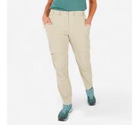 Women’s Modular Mountain Walking Trousers - MH500 Beige
