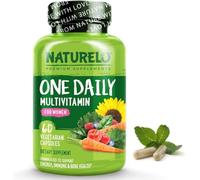 Women’s Multivitamin One Daily | 60 Vegan Capsules (2 Month Supply) | 30 Essential Vitamins & Minerals, Whole Food with Fruit & Veg Extracts, with Iron, Gentle, No Tablets | NATURELO