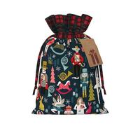 Women_S Nutcracker Ballet Xmas Dance Print Gift Reusable Bags Drawstring Celebrations Holiday Birthday Party Favors Pouches