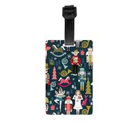 Women_S Nutcracker Ballet Xmas Dance Print Luggage Tags for Suitcases,Travel Luggage Tag with Name Id Card for Luggage Cruise Travel Accessories