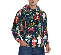 Women_S Nutcracker Ballet Xmas Dance Print Versatile Men'S Hoodie Lightweight Long Sleeve Sweatshirt For Men Gym Sweatshirt, Black, XL