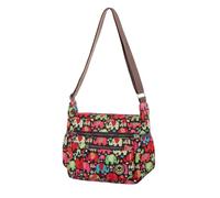 Women’s Nylon Shoulder Bag, Messenger Bags, Handbags Travel Cross Body bag with Adjustable Strap - Multiple Colors Animal Print (Elephant Red)