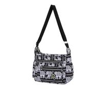 Women’s Nylon Shoulder Bag, Messenger Bags, Handbags Travel Cross Body bag with Adjustable Strap - Multiple Colors Animal Print (Elephant White)