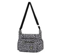 Women’s Nylon Shoulder Bag, Messenger Bags, Handbags Travel Cross Body bag with Adjustable Strap - Multiple Colors Animal Print (Black & White)