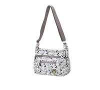 Women’s Nylon Shoulder Bag, Messenger Bags, Handbags Travel Cross Body bag with Adjustable Strap - Multiple Colors Animal Print (Mickey Grey)