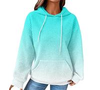 Women’s Ombre Hoodie - Trendy & Comfortable-Playful Layers for Coffee Dates, Campus Style & Weekend Adventures (06,L)