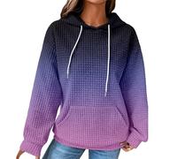 Women’s Ombre Hoodie - Trendy & Comfortable-Playful Layers for Coffee Dates, Campus Style & Weekend Adventures (13,L)