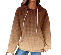 Women’s Ombre Hoodie - Trendy & Comfortable-Playful Layers for Coffee Dates, Campus Style & Weekend Adventures (03,L)