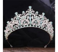 Women’S Opal Diadem Tiara With Rhinestone Crystals A Princess Headdress Crown For Pageants And Elegant Hair Styling
