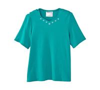 Women’s Open-Back Adaptive Diamond T-Shirt, Teal Blue, 3X-Large