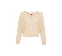 Women’s open-knit V-neck pullover Mexx Sequins Beige S