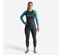 Women’s Open-water Swimming Neoprene Wetsuit - Ows 500 2/2 Black Turquoise