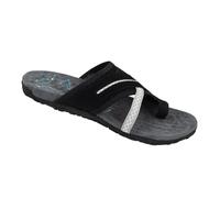 Women’s Orthopedic Arch Support Sandals Comfy Bedroom Slippers Summer Ring Toe Cushion Non Slip Flip Flops (Black, 8.5)