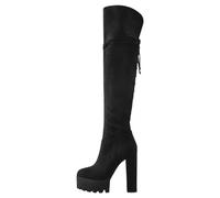 Women’S Over The Knee Boots | Platform Stiletto Side Zipper Structured Shaft | Club Evening Show