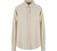 Urban Classics Women's Ladies Linen Mixed Oversized Shirt, Softseagrass, 3XL