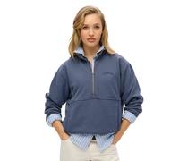 Superdry Essential Logo Oversized Half Zip Sweatshirt Blue L Woman