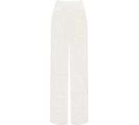 Plus Size Palazzo Womens Wide Leg Lounge Trousers Elasticated Stretch Size 8-26 White 12-14