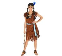 Women’s Phoenix Native American Costume Halloween Fancy Dress Outfit Carnivall