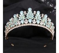 Women’S Pink Opal Crystal Princess Crown A Rhinestone Bridal Headwear Diadem Perfect For Weddings And Fairytale Themed Parties