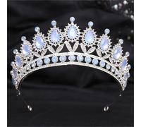 Women’S Pink Opal Crystal Princess Crown A Rhinestone Bridal Headwear Diadem Perfect For Weddings And Fairytale Themed Parties