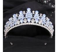 Women’S Pink Opal Crystal Princess Crown A Rhinestone Bridal Headwear Diadem Perfect For Weddings And Fairytale Themed Parties