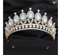 Women’S Pink Opal Crystal Princess Crown A Rhinestone Bridal Headwear Diadem Perfect For Weddings And Fairytale Themed Parties