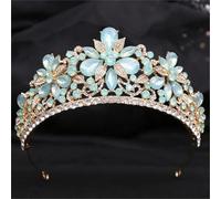 Women’S Pink Opal Crystal Princess Crown A Rhinestone Bridal Headwear Diadem Perfect For Weddings And Fairytale Themed Parties